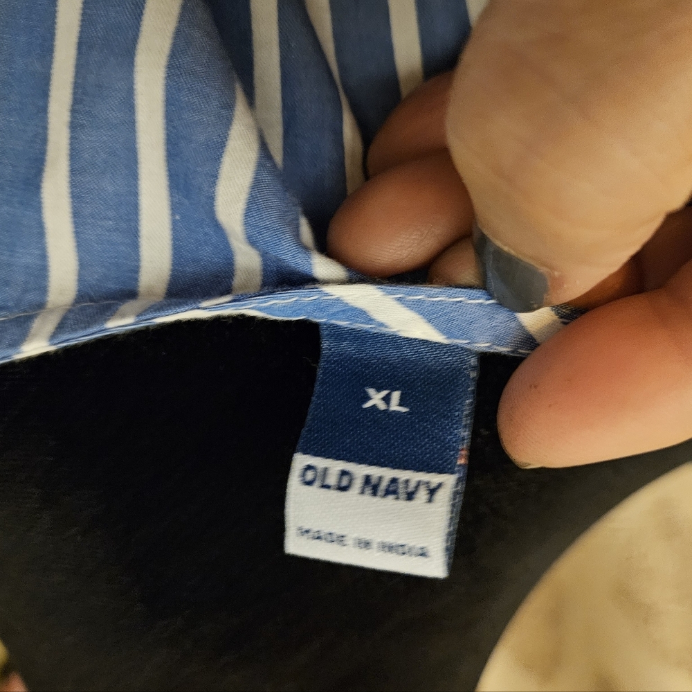 Blue and White Striped Dress - Picture 4 of 4